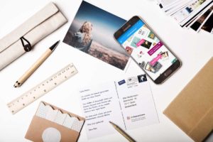 Vorder- und Rückseite einer Postkarte - beste Postkarten App