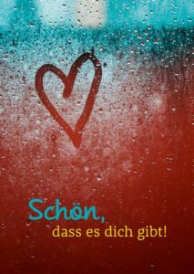Schön, dass es dich gibt Grußkarte für Valentinstag