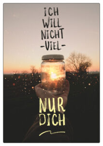Grußkarte Valentinstag Design mit süßen Text