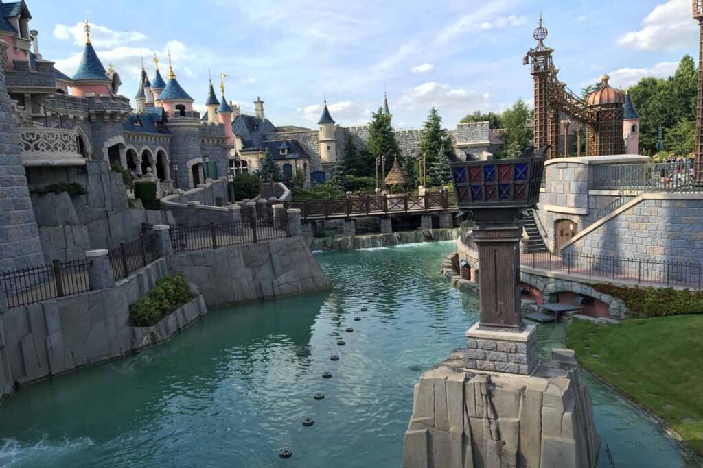 A castle in Disneyland Paris shows off its magic