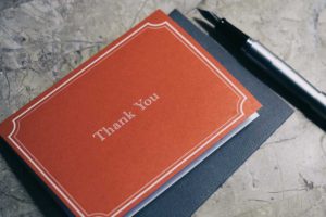 Sending Thanksgiving Postcards to say Thank you