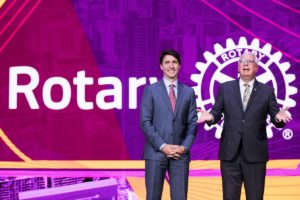 Speakers at the Rotary International Convention (Justin Trudeau & Ian Riseley)