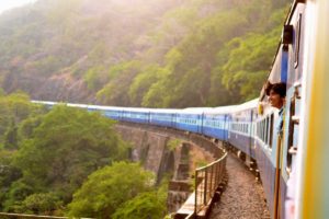 Great views while going with train