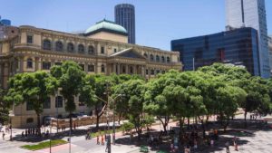 Facade of the National Library of Brazil