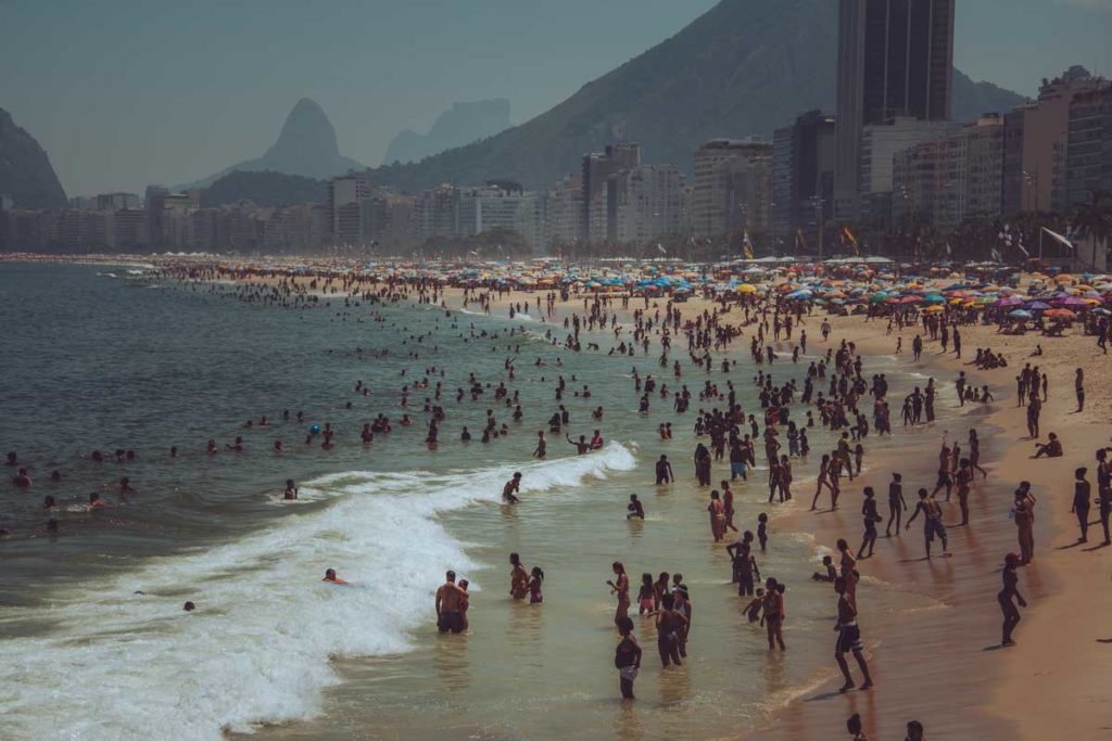 Famous beach Copacabana in Rio de Janeiro as a must-visit place