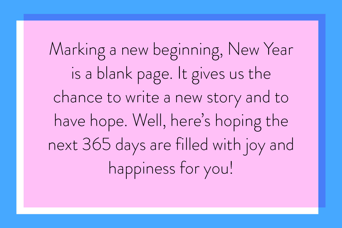 A positive quote for Happy New Year wishes for friends and family going through hard times