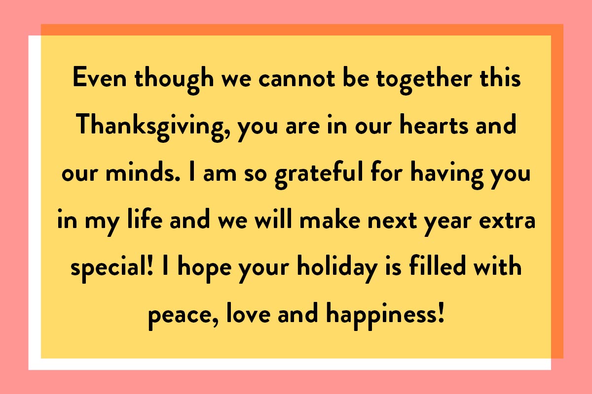 Happy Thanksgiving quotes ideal for greetings from a distance