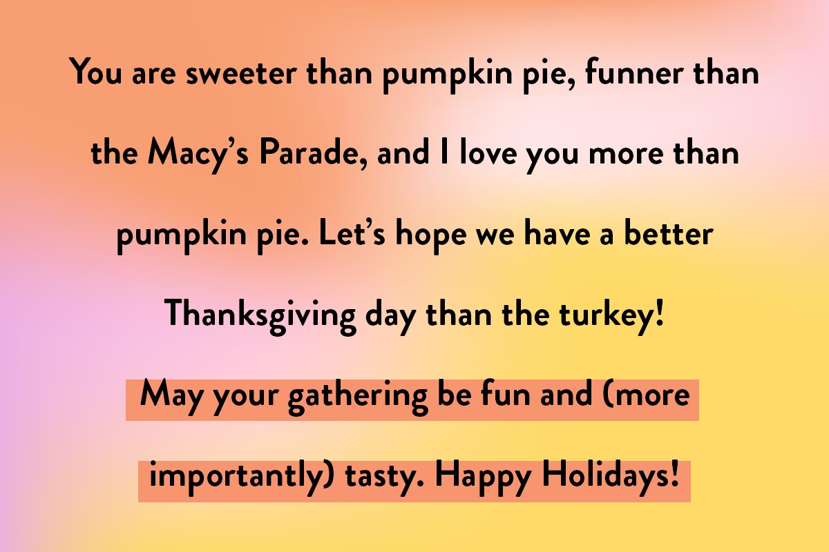 A humorous template for sending Happy Thanksgiving quotes or greetings