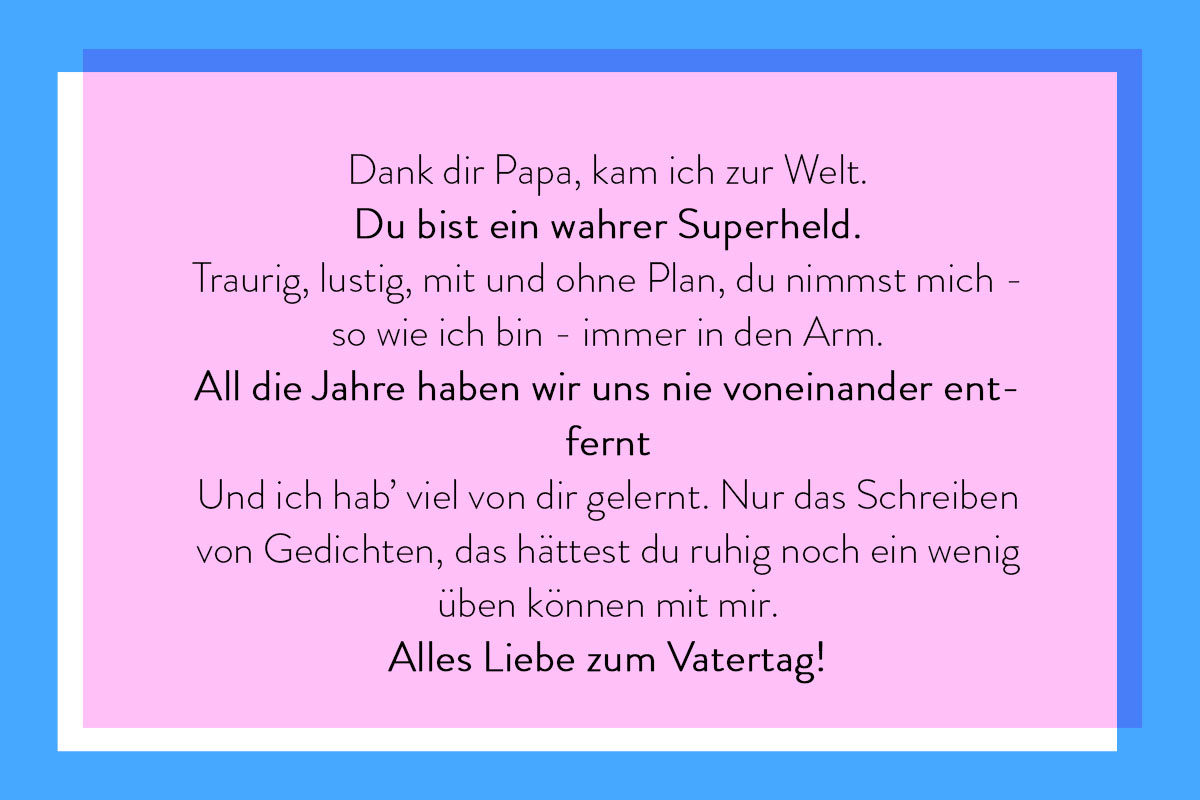 #10 Vatertagssprüche - "Gedicht" .