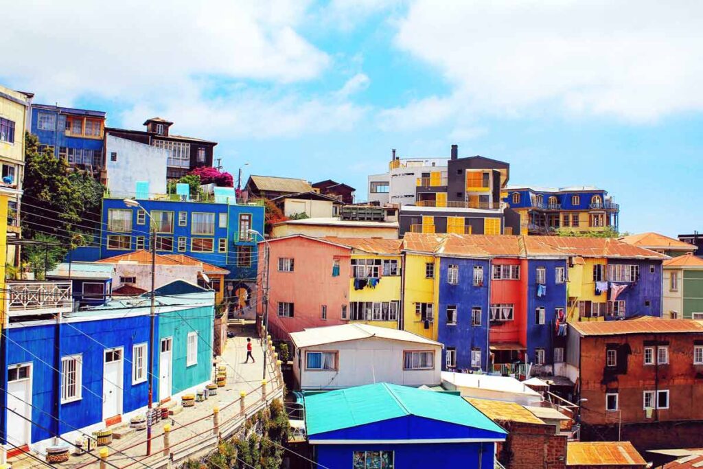 Die bunte Stadt von Valparaiso in Südamerika 