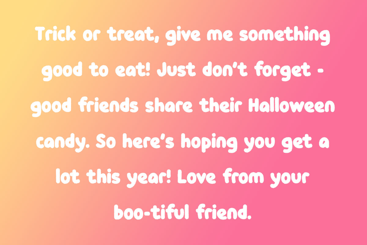 Template for Happy Halloween messages for kids