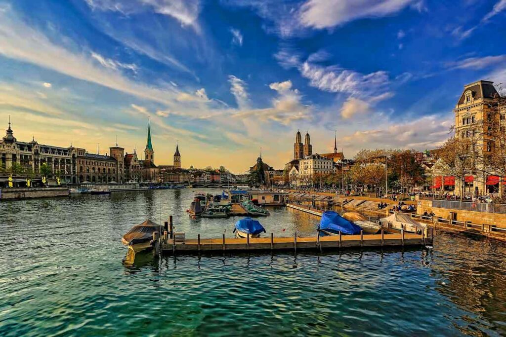 Among Europe's Instagrammable locations is the waterside city of Zurick