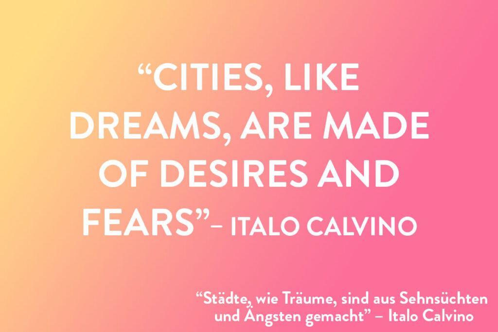 Reisespruch für Instagram von Italo Calvino