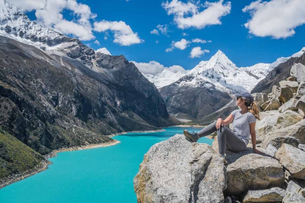 Top travel Instagram accounts are full of mountainous scenes like this under blue skies