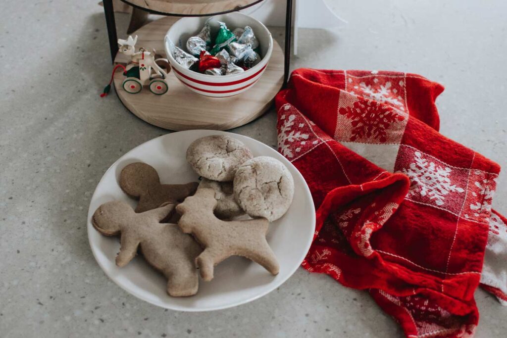 Christmas cookies in a reindeer shape