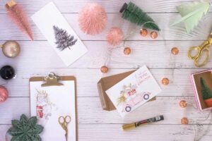 weihnachtskarten selber gebastelt - DIY Weihnachts-Ideen