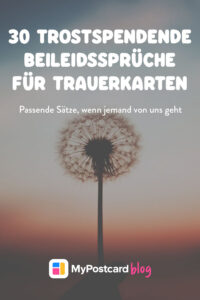 30 Trostspenende Beileidssprüche Pin