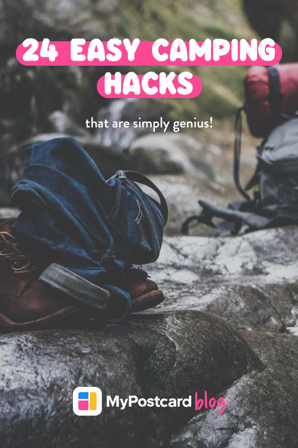 Pinterest pin for easy camping hacks