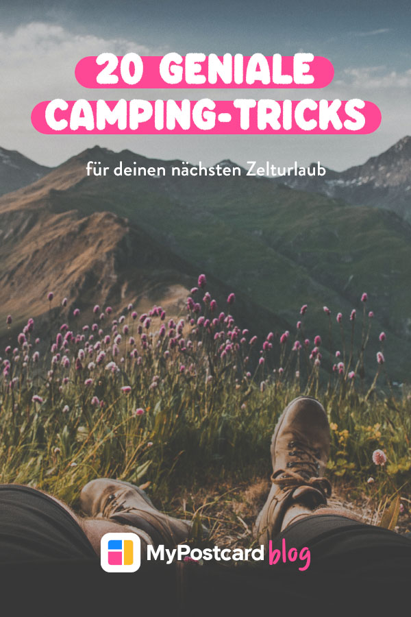 Pinterest Pin für geniale Camping Tricks