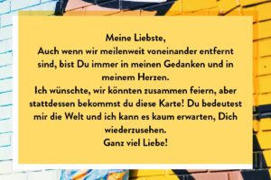 Geburtstagswünsche für eine Fernbeziehung