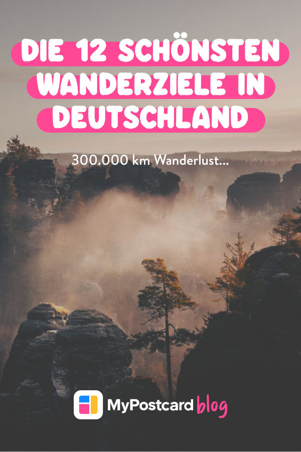 Ein Pin mit die Sächscische Schweiz im Hintergrund und Artikel-Titel im Vordergrund