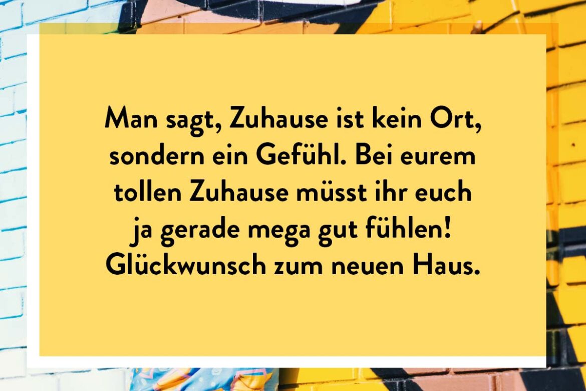 Einweihung Wohnung Spruch