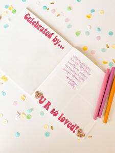DIY photo year back inside page with U R so loved