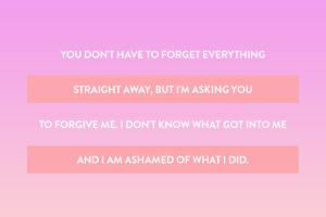 An example for saying sorry to friends
