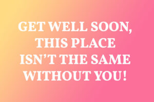 And example for sending well wishes