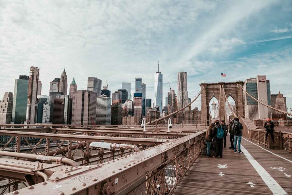 Brooklyn bridge in New York, one of the most gay friendly travel destinations in the world.