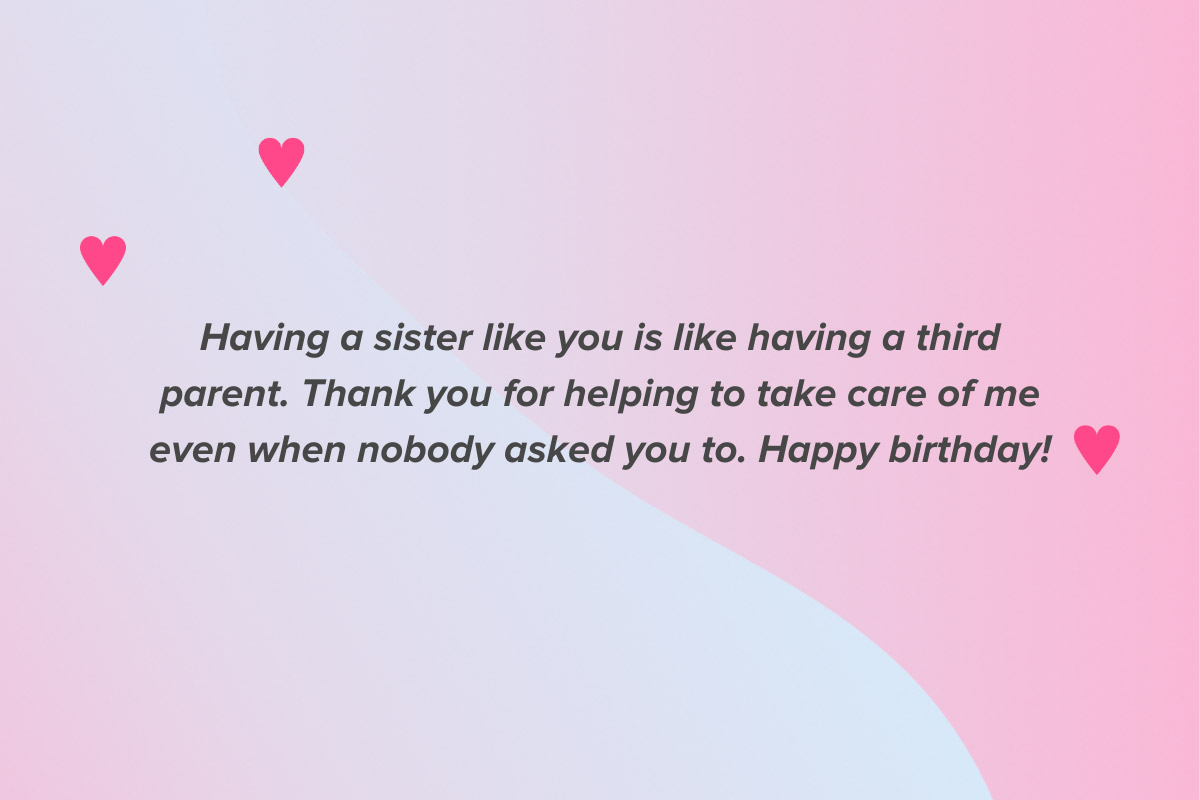funny birthday wishes for elder sister