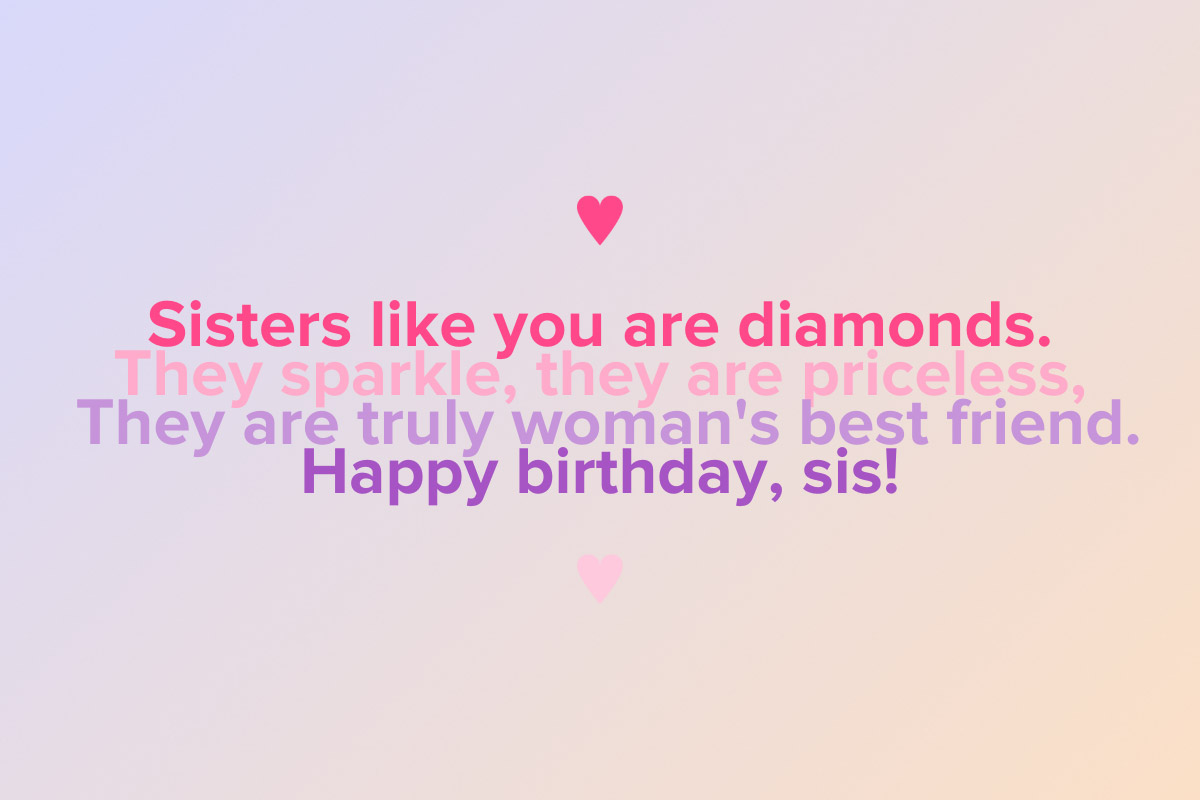 35 Birthday Wishes for Sister, Almost as Perfect as She Is ...