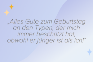 Geburtstagsspruch für den Bruder