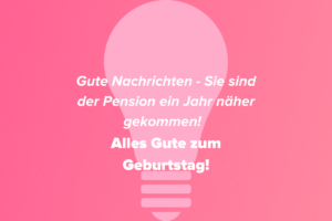 Geburtstagsnachricht von den Eltern