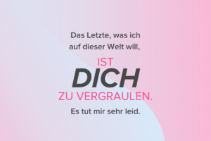 Entschuldigung Nachricht